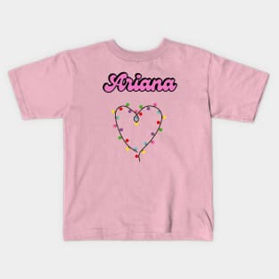 Ariana Custom Request Personalized - Christmas Lights Kids T-Shirt